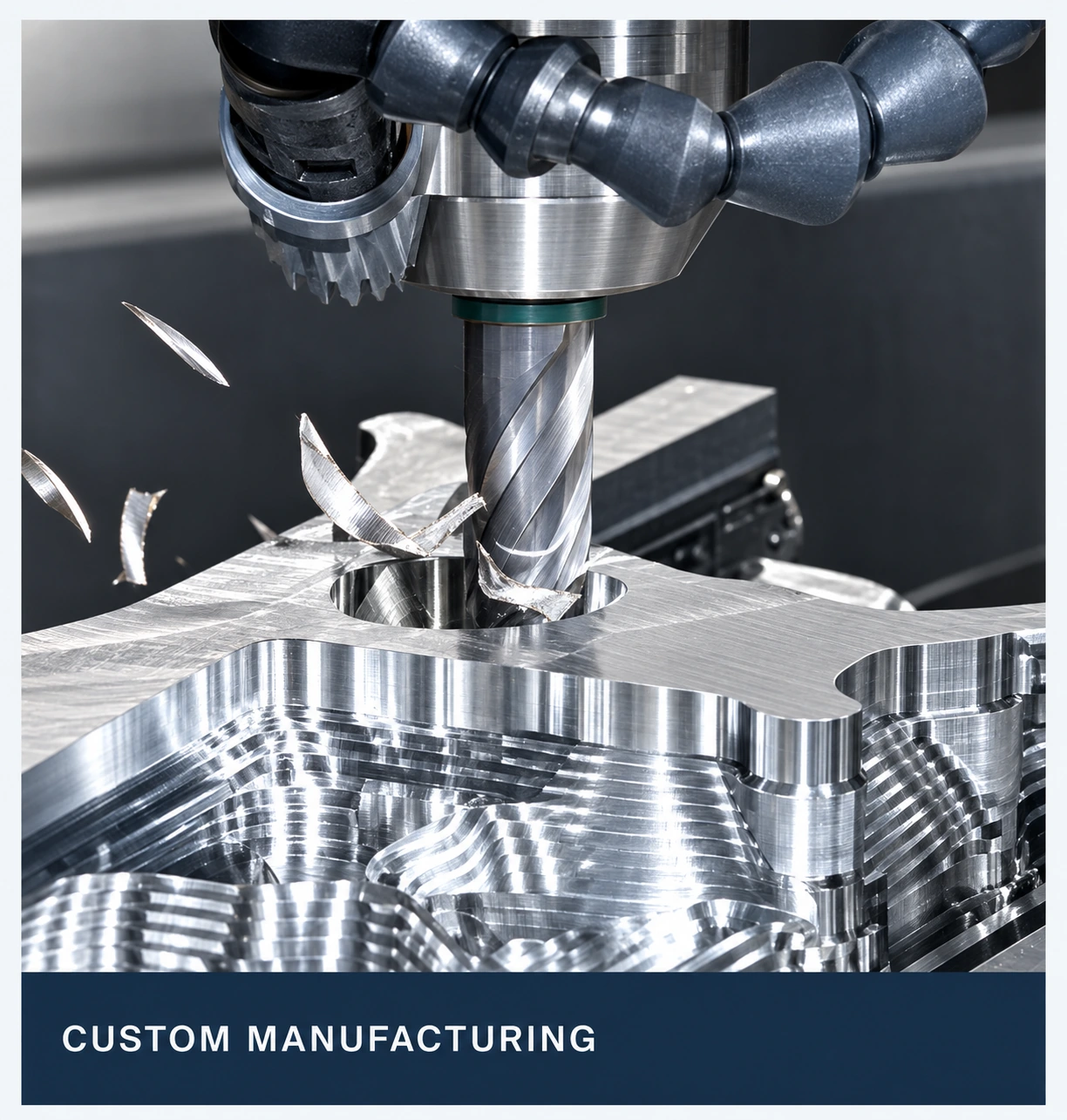Custom manufacturing: CNC milling a precision metal component